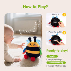 Hahaland soft non-toxic plush material for gentle, safe play.