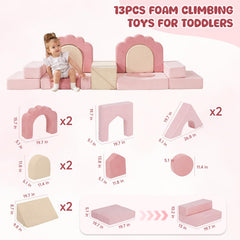 HAHASOLE foam blocks with hidden zippers for safe, snag-free play.