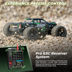 HAIBOXING 1:18 RC truck internal electronics with water resistance offer weather-ready reliability.