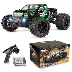 HAIBOXING 18859 all-terrain front view highlights rugged stability on varied surfaces.