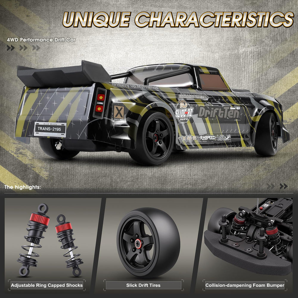 HAIBOXING 2196 drift car remote and transmitter enabling multiplayer play