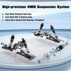 HAIBOXING HBX2105 battery compartment close-up shows easy dual-pack swapping.