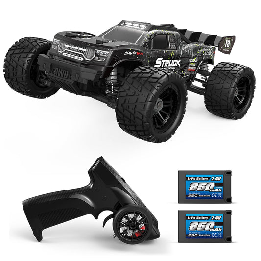 HAIBOXING 18872 chassis with adjustable shocks for smoother off-road control.