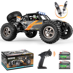 HAIBOXING RC Truck 1-12 scale in view; ideal for rugged backyard racing.