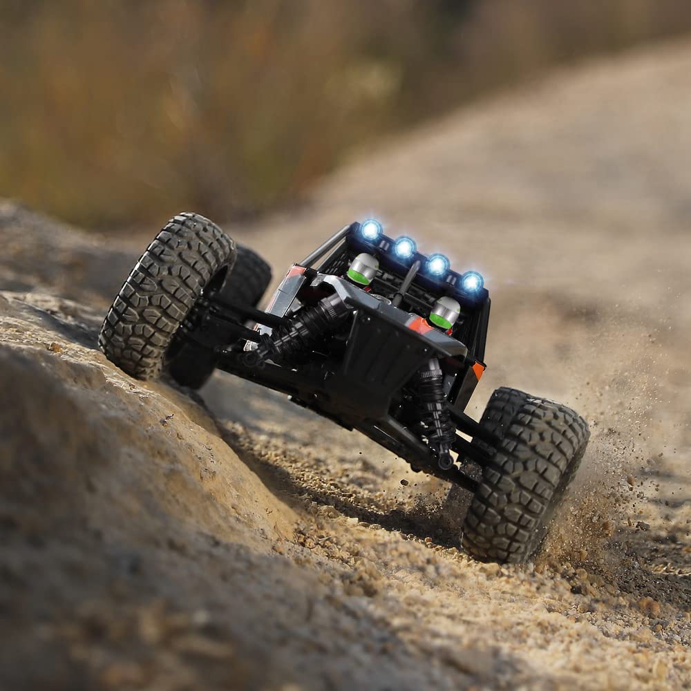 HAIBOXING RC Truck roll cage adds authentic crawler aesthetics.