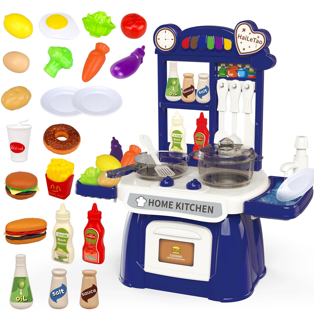 HaiLeTao kitchen set sink with running water for pretend washing and cooking
