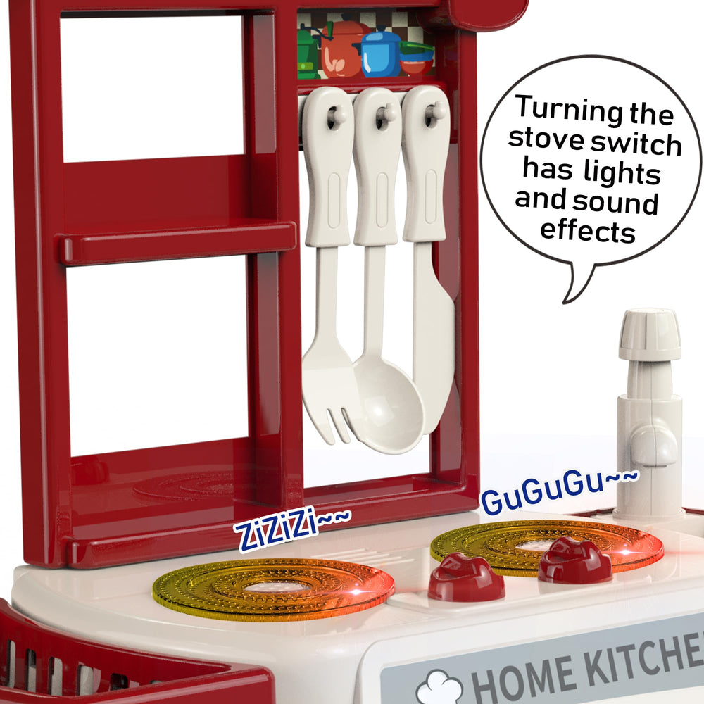 HaiLeTao toddler stove with lights and sounds for realistic play meals