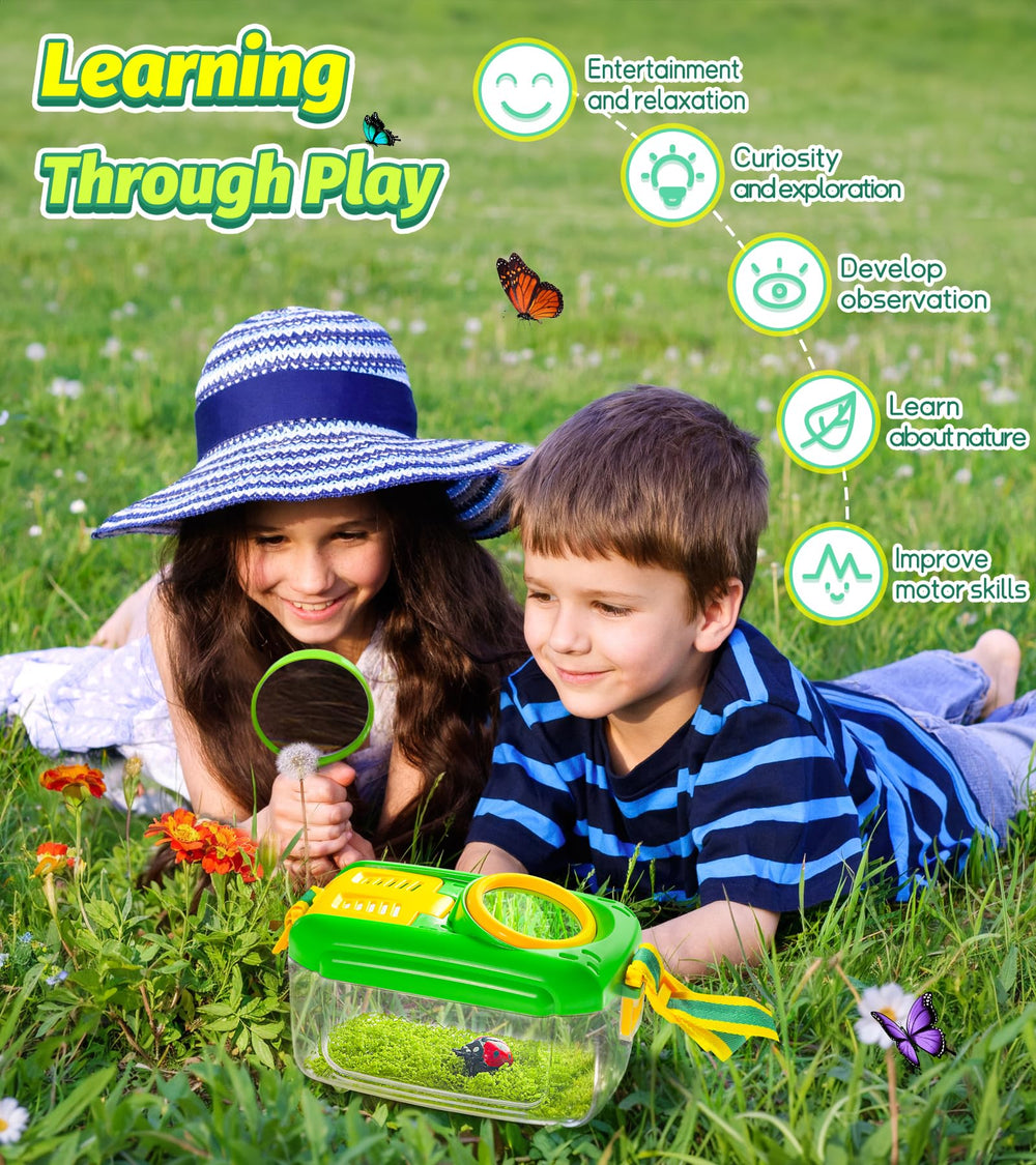 HAIMST handheld magnifier enables detailed examination of tiny creatures.