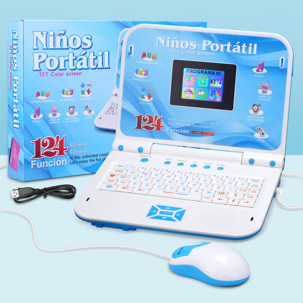 HAIOUMM bilingual activity laptop supports daily language practice.