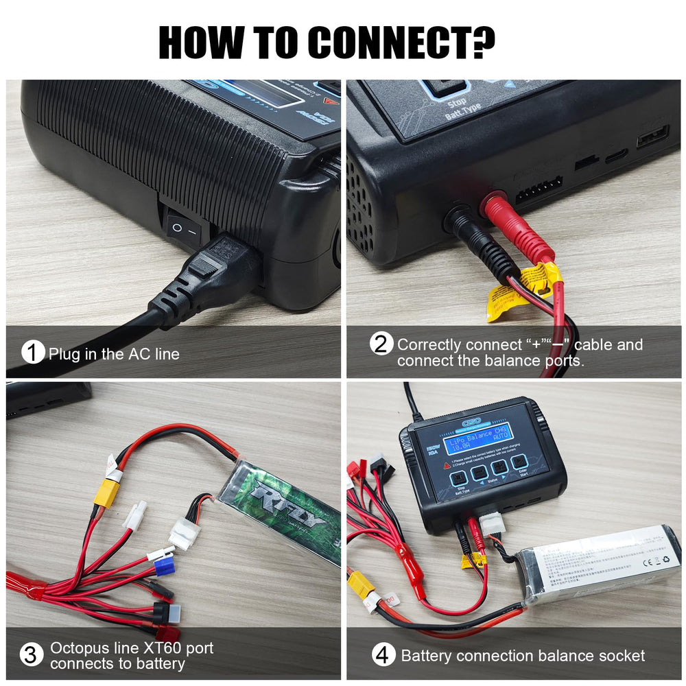 HAISITO AC/DC cables included for versatile charging anywhere