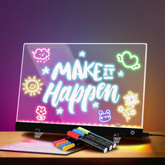 HAIZOGOKO 16-inch LED note board with color modes boosts desk ambiance and focus.