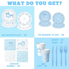 HAKOTI Blue Bow Decorations add romantic whimsy to celebrations