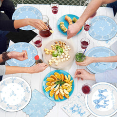 HAKOTI Blue Bow Napkins 6.5x6.5-inch absorbent for quick cleanup