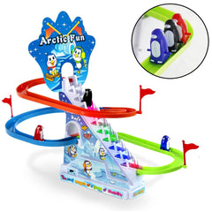 Haktoys Arctic Fun Penguin Battery note indicates AA power compatibility.
