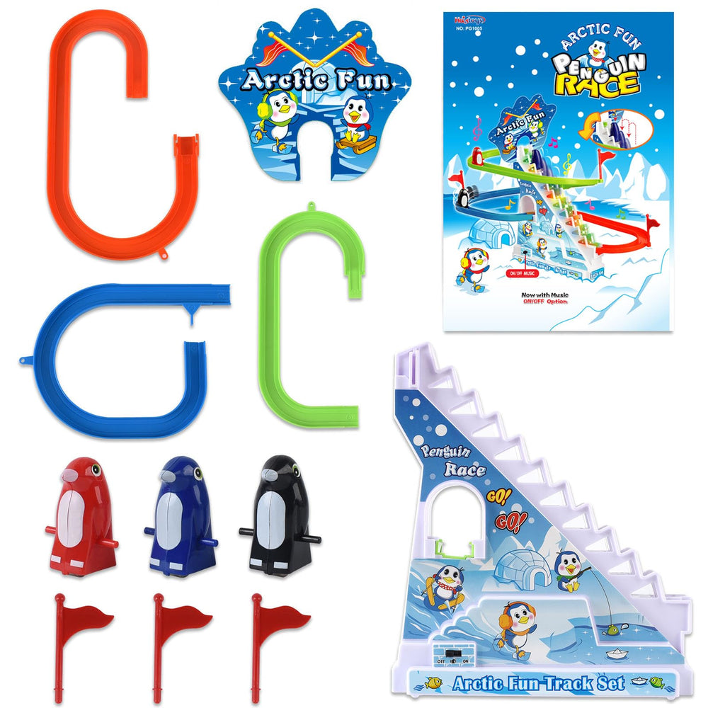 Haktoys Arctic Fun Penguin Music Switch enables quiet, versatile play.