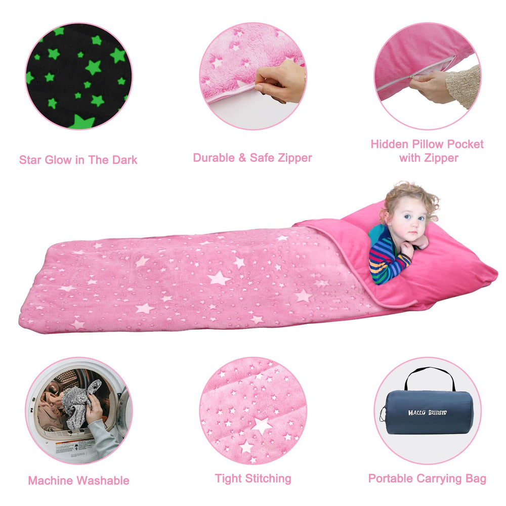 Hallo Bunny sleeping bag storage pocket keeps small items handy