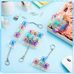 Halloscume keyboard fidget keychain style 4 features crisp sounds for quick focus.