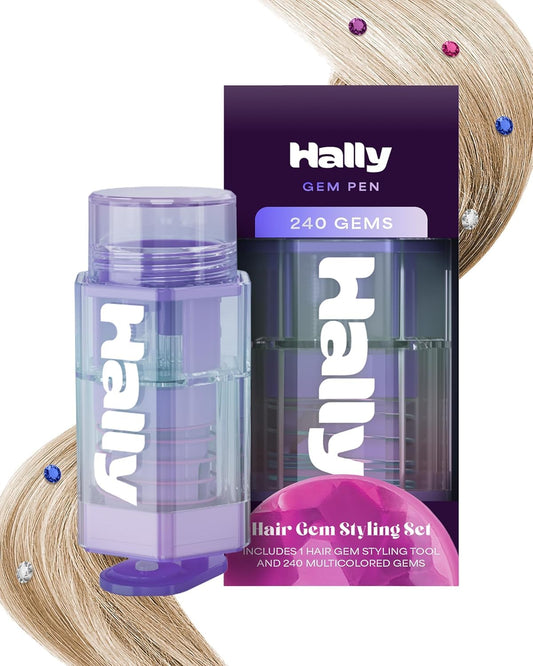 Hally Hair Hair Gem Pen applies sparkly gems safely to various hairstyles
