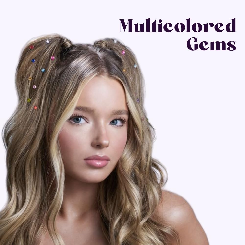 Hally Hair heart-shaped gems add playful hair accents