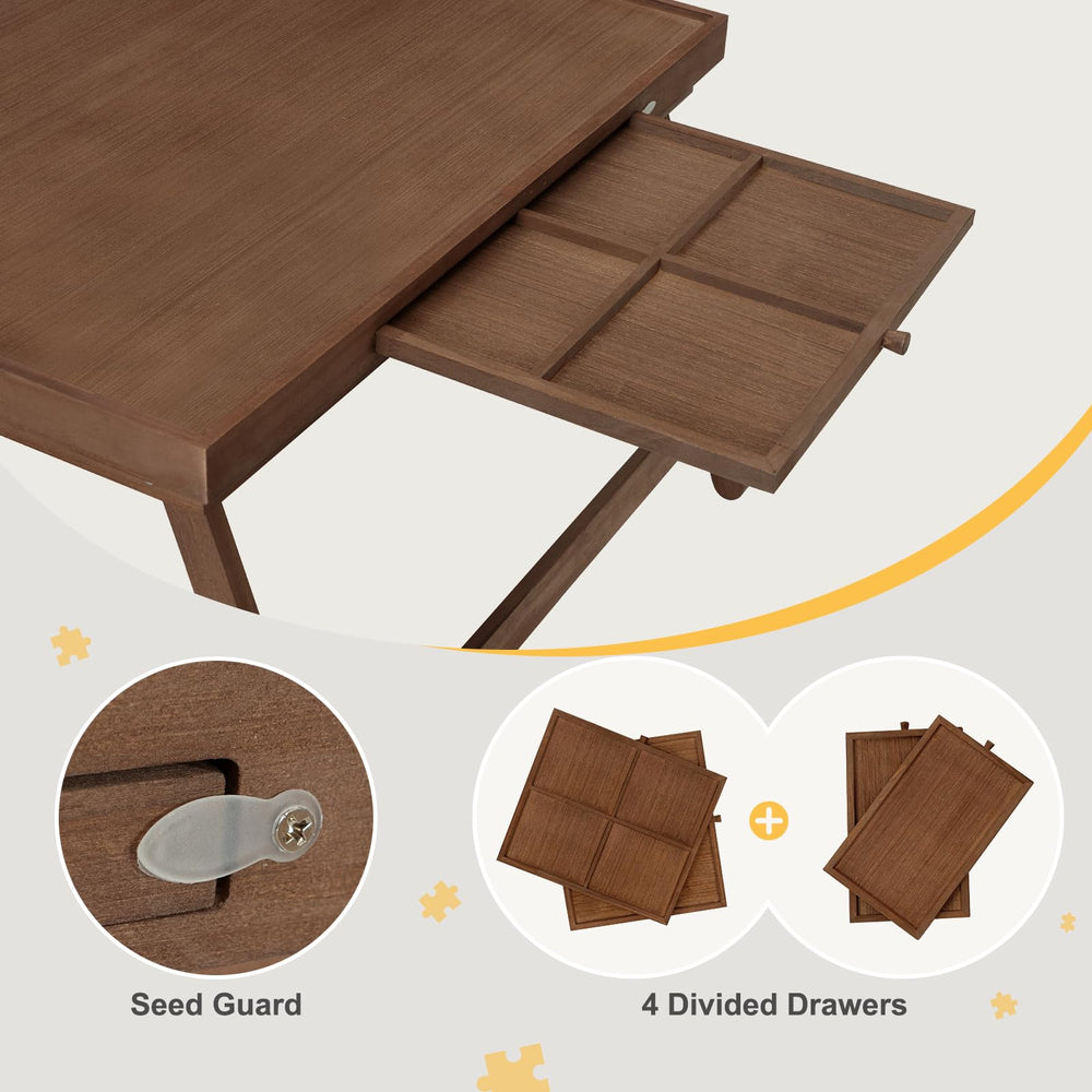 HALLYBEE puzzle-table-adults-enjoyment creates a dedicated puzzle space for families.
