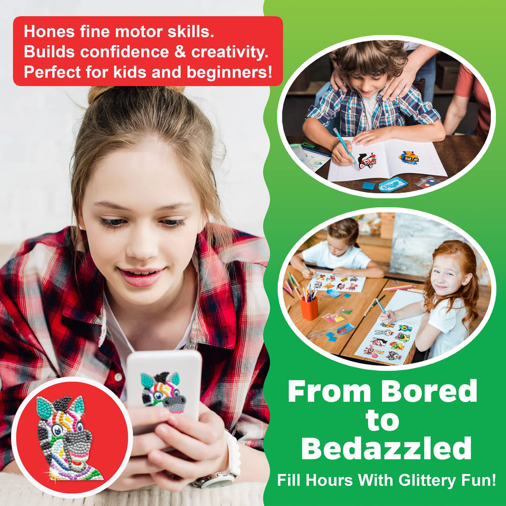Halmolife gem art stickers templates for simple 5D crafting and learning.