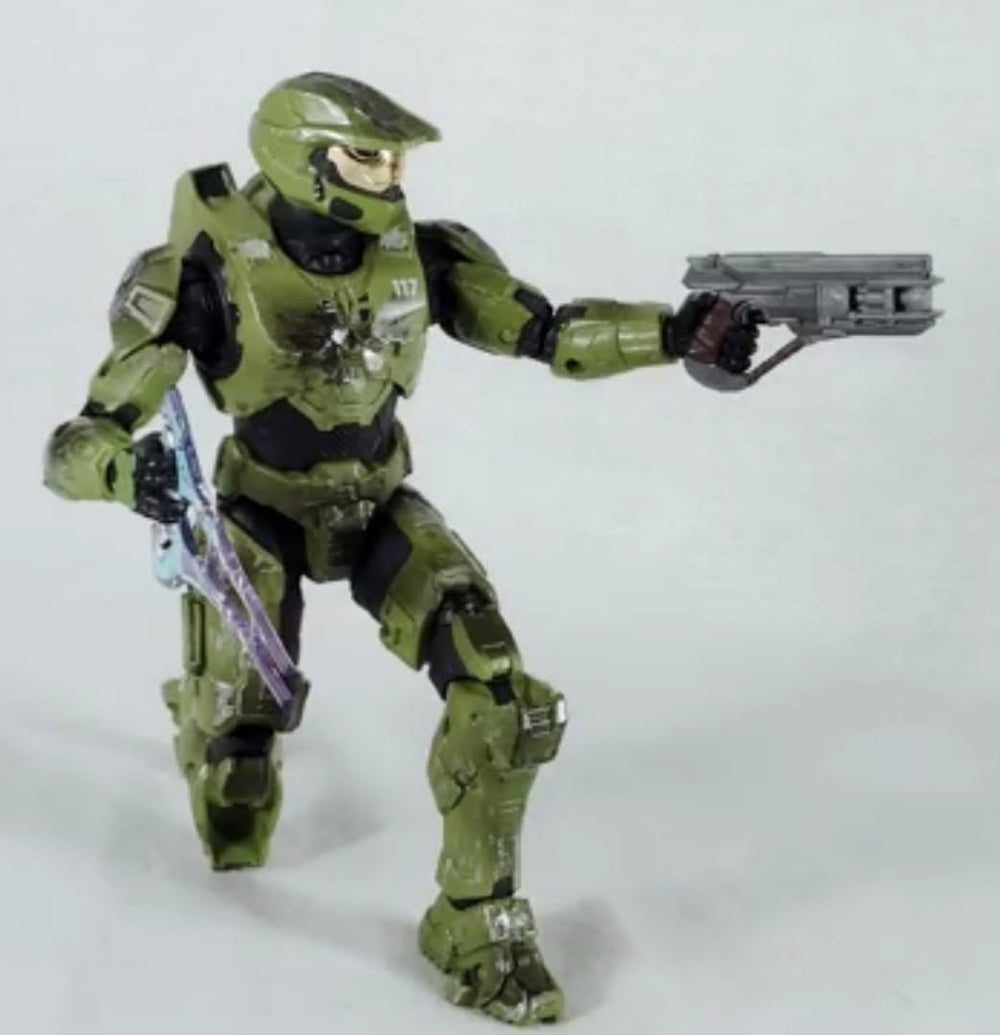Halo Master Chief on display stand for shelf presentation.