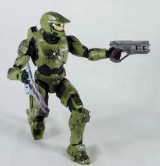 Halo Master Chief on display stand for shelf presentation.