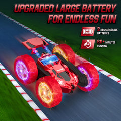 Hamdol Glow Red Fighter remote control offers smooth, interference-free racing.