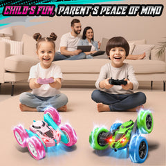 Hamdol Pink RC Car stunt action demonstrates 360° spins with moves
