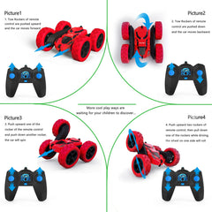 Hamdol Red Blaze RC car highlighting dual motors for fast acceleration and stable handling