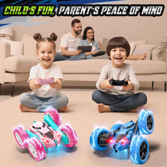 Hamdol remote-control car with bright LED headlights in action