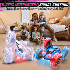 Hamdol stunt RC car with one button control enables easy flips and spins