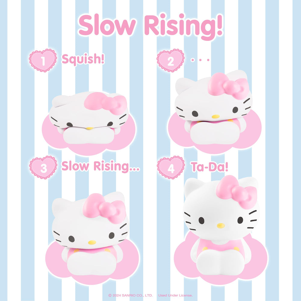 Hamee SquiSHU Buddy Hello Kitty slow-rise squishy for stress-relief play.