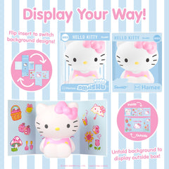 Hamee SquiSHU Buddy Hello Kitty two-background display for versatile presentation.