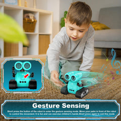 Hamourd robot LED eyes glow during activities, adding personality