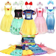 HAMSILY princess dress with headband for imaginative play and tea-party adventures.