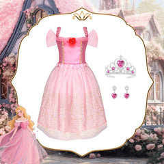 HAMSILY princess dress with elastic waist for comfortable, flexible dress-up.