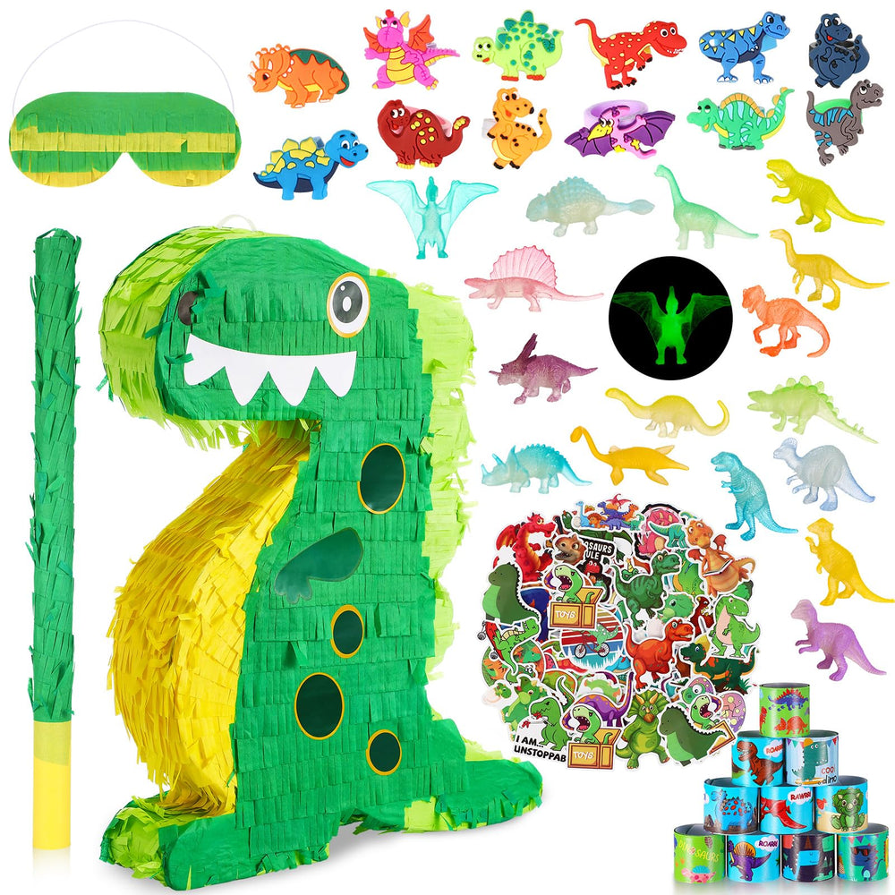 Hanaive dinosaur pinata in 16x12x3 inch size for party decor.