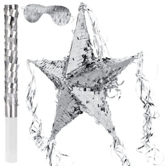 Hanaive foil star pinata unfolded, a vibrant centerpiece for adult birthday celebrations
