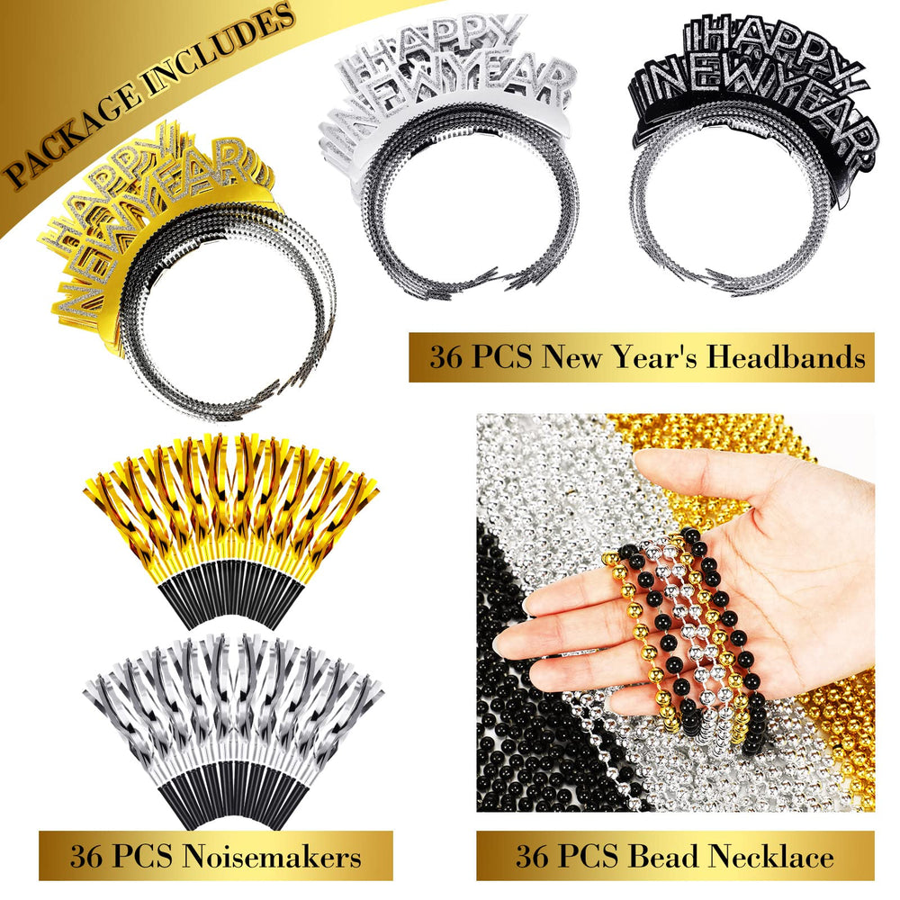 Hanaive gold and silver bead necklaces for a sparkling party look.