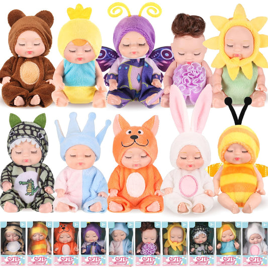 Hanaive mini baby doll wearing bee outfit, perfect for imaginative play