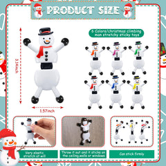 Hanaive snowman sticky climber on wall for quick playful decor.