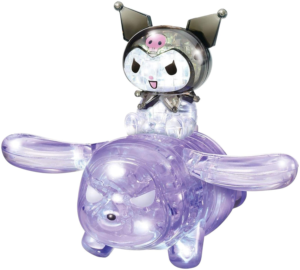 Hanayama Crystal Gallery Kuromi 3D puzzle assembly showing intricate crystal facets for puzzle fans