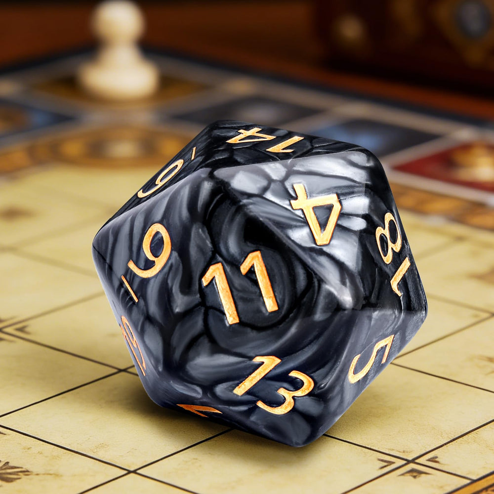 Handan 55mm red D20 dice ensures easy spotting mid-game.