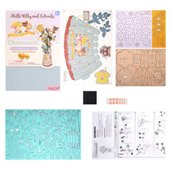 Hands Craft Hello Kitty Chamomile assembled size helps plan display.