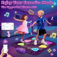 Handwell dance mat folds flat for easy portability.
