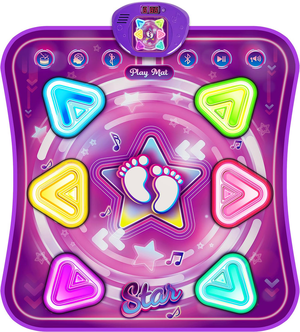 Handwell dance mat light-up 6-button with bright LEDs guiding play.