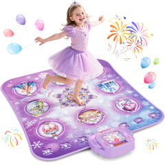 Handwell dance mat toy front view with princess design inviting imaginative play.