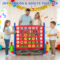 Handwell Giant Four-in-a-Row supports outdoor and indoor playtime.