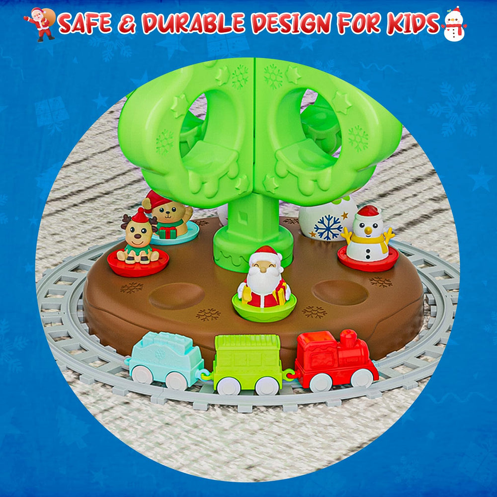 Handwell roly-poly toys featuring Santa, Snowman, Reindeer, and Bear for interactive play
